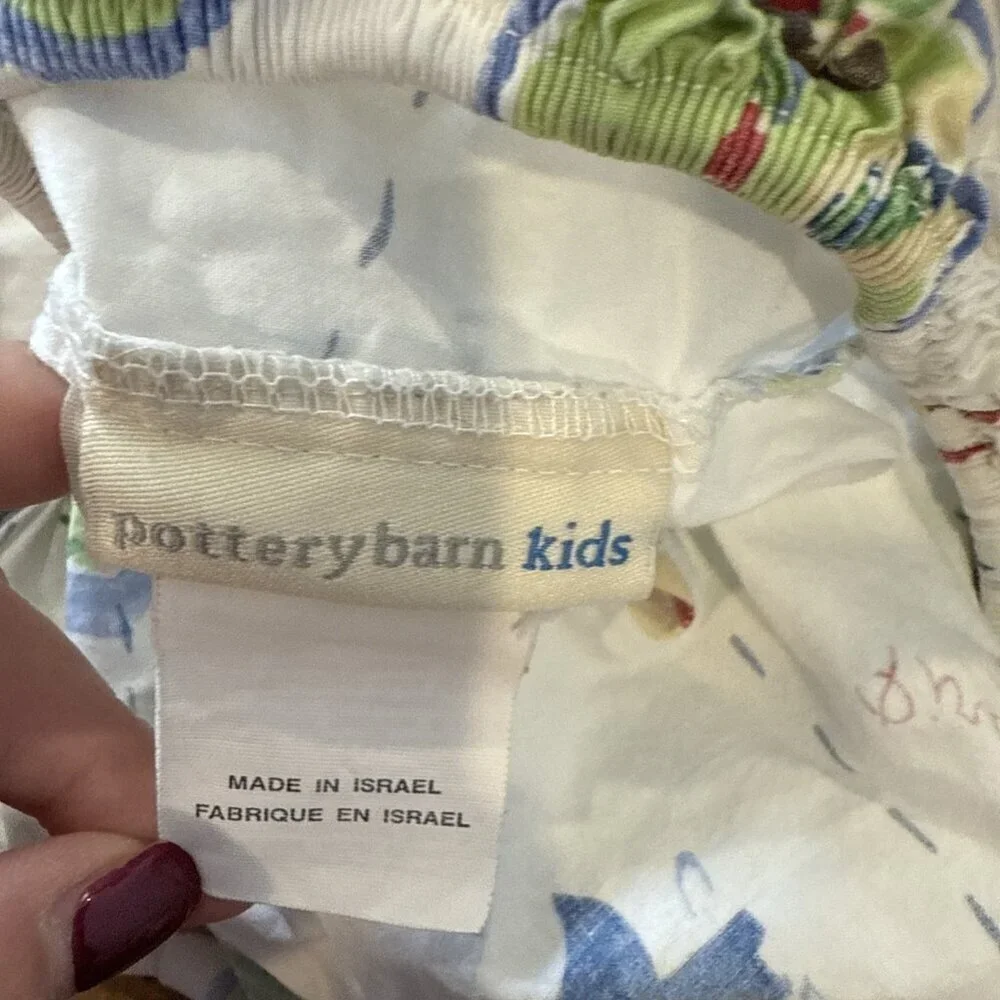 Pottery Barn Kids Colorful Pirate Map Pirate Ship Fitted Crib Sheet Toddler Bed